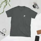 Short-Sleeve Unisex T-Shirt - Surfer on Back (Black/Navy/Gray/Dk Gray)