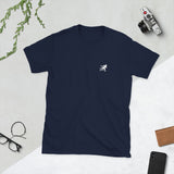 Short-Sleeve Unisex T-Shirt - Surfer on Back (Black/Navy/Gray/Dk Gray)