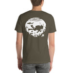 Short-Sleeve Unisex T-Shirt - SCUBA - Silhouette on Back - More Colors