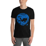 Short-Sleeve Unisex T-Shirt - SCUBA - Blue Silhouette on Front