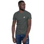 Short-Sleeve Unisex T-Shirt - Climber on Back - (Black/Navy/Gray/Dk Gray)