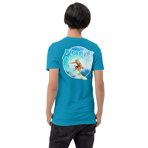 Short-Sleeve Unisex T-Shirt - Surfer on the back