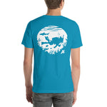 Short-Sleeve Unisex T-Shirt - SCUBA - Silhouette on Back - More Colors