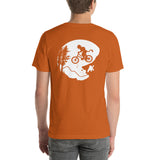 Short-Sleeve Unisex T-Shirt - Mountain Biker on Back - More Colors