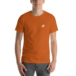 Short-Sleeve Unisex T-Shirt - Mountain Biker on Back - More Colors