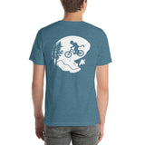 Short-Sleeve Unisex T-Shirt - Mountain Biker on Back - More Colors