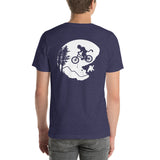 Short-Sleeve Unisex T-Shirt - Mountain Biker on Back - More Colors