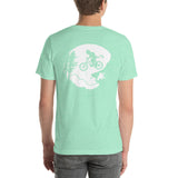 Short-Sleeve Unisex T-Shirt - Mountain Biker on Back - More Colors