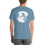 Short-Sleeve Unisex T-Shirt - Mountain Biker on Back - More Colors